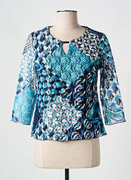 Top elasticitate mâneci 3/4 albastru CHRISTINE LAURE femme