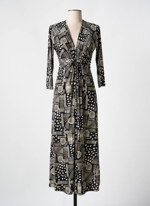 Rochie lungă negru REVD'ELLE femeie