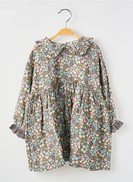 Rochie midi guler claudine mâneci lungi gri TOCOTO VINTAGE fille
