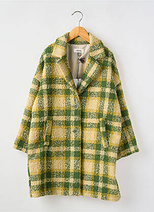 Palton lung verde DIXIE fată