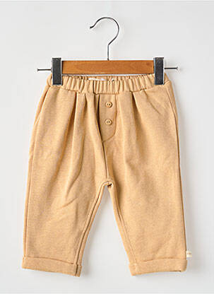 Pantalon drept buzunare talie elastică bej LES PETITES CHOSES băiat