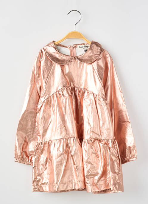 Rochie midi roz TOCOTO VINTAGE fată