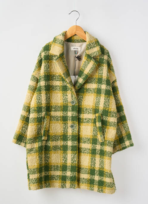 Palton lung verde DIXIE fată