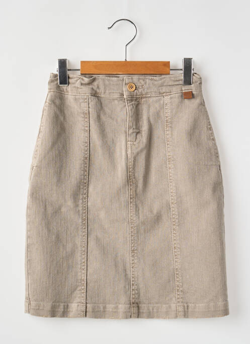 Fustă midi bej TOCOTO VINTAGE fată