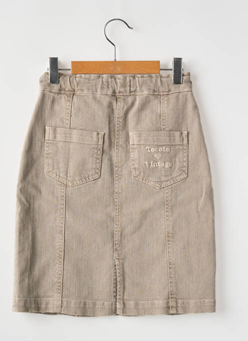 Fustă midi bej TOCOTO VINTAGE fată