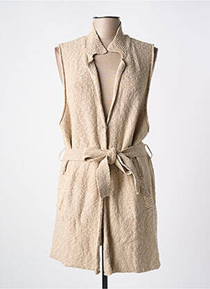 Vestă fără mâneci bej SURKANA femeie