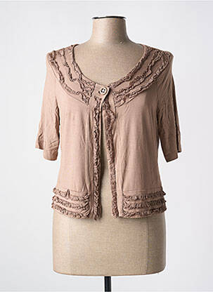 Vestă cu mâneci scurte maro LA FEE MARABOUTEE femeie