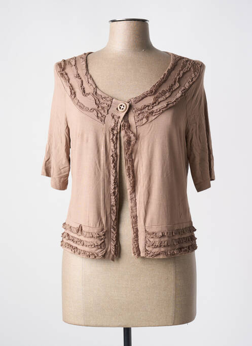 Vestă cu mâneci scurte maro LA FEE MARABOUTEE femeie