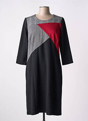 Rochie midi mâneci 3/4 mâneci 3/4 negru IMPULSION femeie