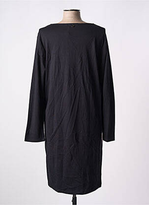 Rochie midi imprimeu fantezie mâneci lungi negru MALOKA femeie