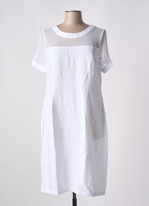 Rochie midi alb PAUL BRIAL femeie