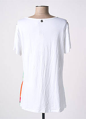 Tricou guler în v mâneci scurte alb MALOKA femeie