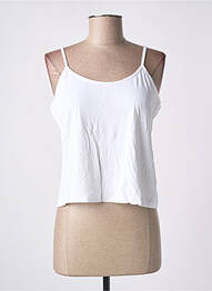 Top țesătură jersey bretele subțiri alb PAUL BRIAL femme