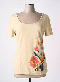 Tricou serigrafie mâneci scurte bej PAUL BRIAL femme