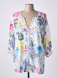 Bluză imprimeu floral mâneci 3/4 roz PAUL BRIAL femme