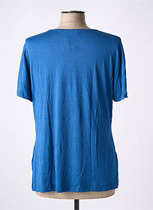 Tricou guler în v mâneci scurte albastru IMPULSION femeie