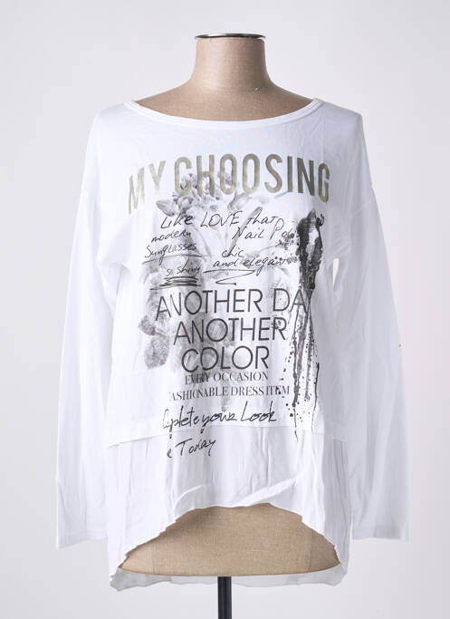 Tunică mâneci lungi alb POUSSIERE D'ETOLE femeie