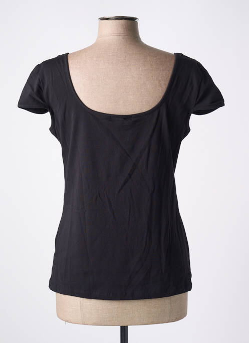 Tricou elasticitate mâneci scurte negru PAUL BRIAL femme