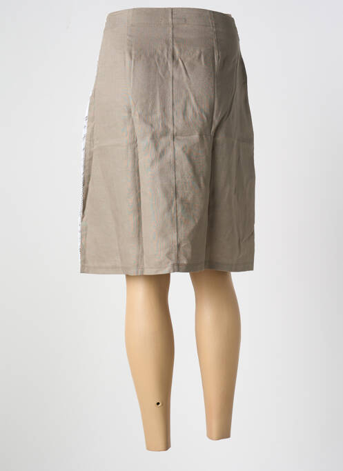 Fustă midi bej MALOKA femeie