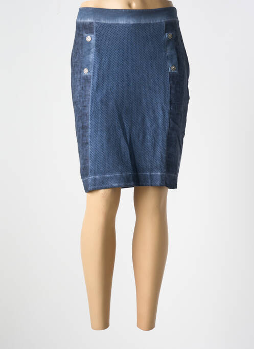 Fustă midi albastru MALOKA femeie