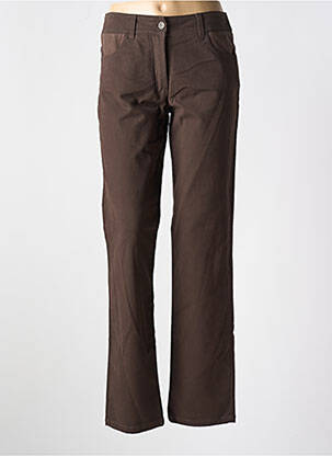 Pantalon drept elasticitate mărime normală maro POUSSIERE D'ETOLE femeie