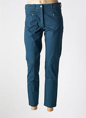 Pantalon 7/8 țesătură poplin mărime normală verde PAUL BRIAL femeie