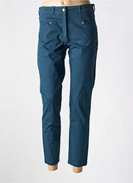 Pantalon 7/8 țesătură poplin mărime normală verde PAUL BRIAL femme