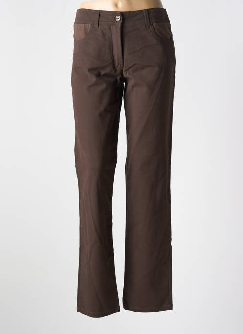 Pantalon drept maro POUSSIERE D'ETOLE femeie