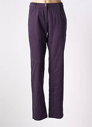 Pantalon drept elasticitate mărime normală violet AVENTURES DES TOILES femeie