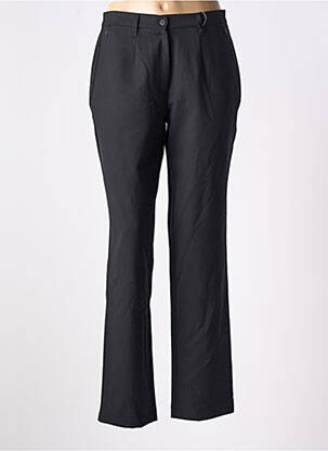 Pantalon drept țesătură crep talie înaltă negru ROSA ROSAM femeie