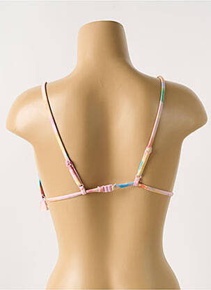 Sutien de costum de baie elasticitate top triunghiuri roz SANS MARQUE femeie