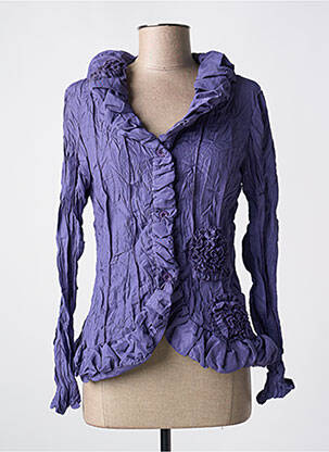 Jachete casual buzunare violet L33 femeie