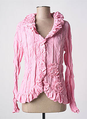 Jachete casual buzunare roz L33 femeie