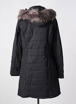 Parka finisaj interior blană sintetică cu glugă negru VIRGINIE & MOI femeie