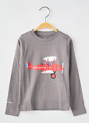 Tricou mâneci lungi mâneci lungi gri MA LOCOMOTION băiat
