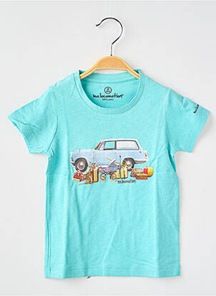 Tricou croială dreaptă mâneci scurte albastru MA LOCOMOTION băiat