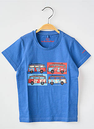 Tricou croială dreaptă mâneci scurte albastru MA LOCOMOTION băiat