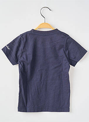 Tricou croială dreaptă mâneci scurte albastru închis MA LOCOMOTION băiat