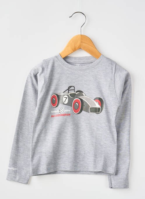 Tricou gri MA LOCOMOTION băiat