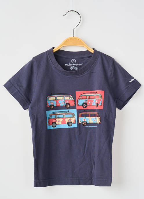 Tricou albastru închis MA LOCOMOTION băiat