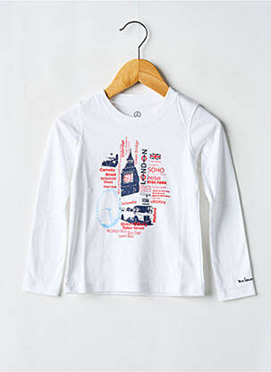 Tricou mâneci lungi mâneci lungi alb MA LOCOMOTION băiat