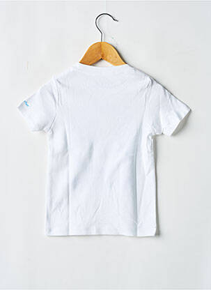 Tricou serigrafie flockată mâneci scurte alb MA LOCOMOTION băiat