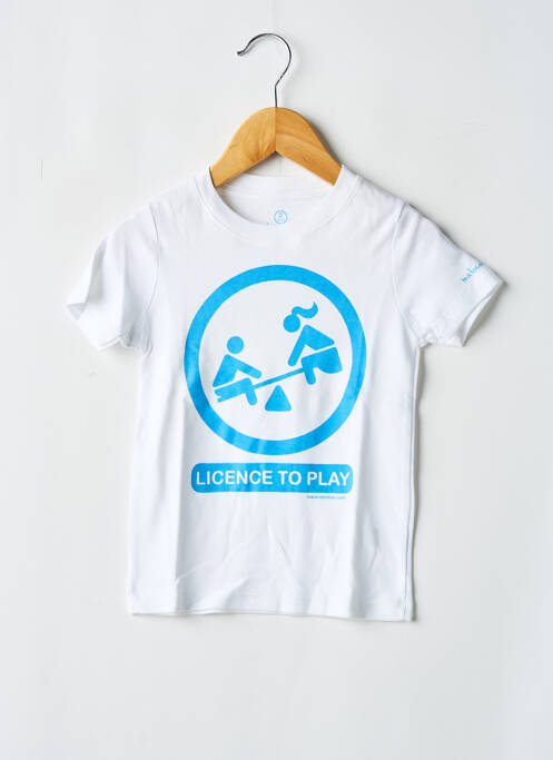 Tricou alb MA LOCOMOTION băiat