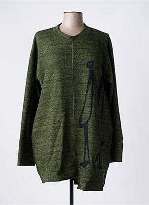 Pulover guler rotund mâneci lungi verde GERSHON BRAM femeie