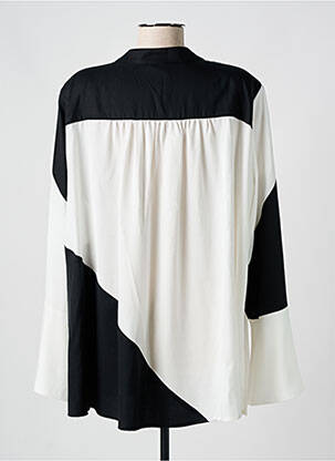 Bluză țesătură poplin mâneci lungi negru MAT FASHION femeie
