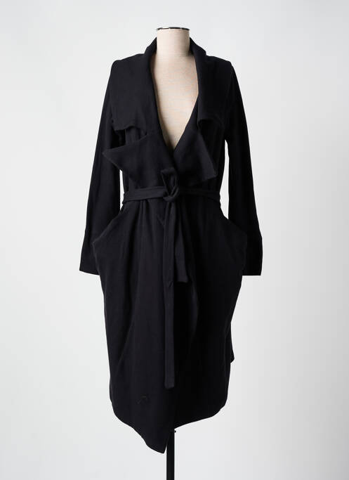 Palton lung negru URBAN femeie