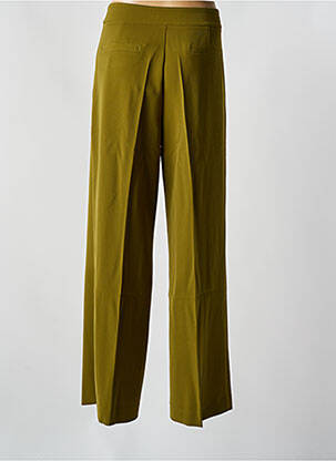 Pantalon drept închidere cu fermoar sub clapetă cu cârlig verde ESQUALO femeie