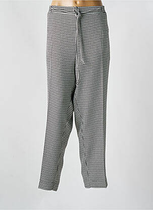 Pantalon drept talie elastică negru MAT. femeie