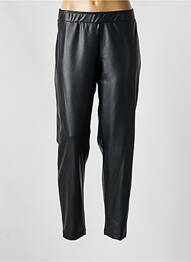Pantalon drept talie elastică negru MAT. femme