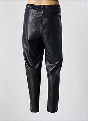 Pantalon drept talie elastică negru MAT. femeie